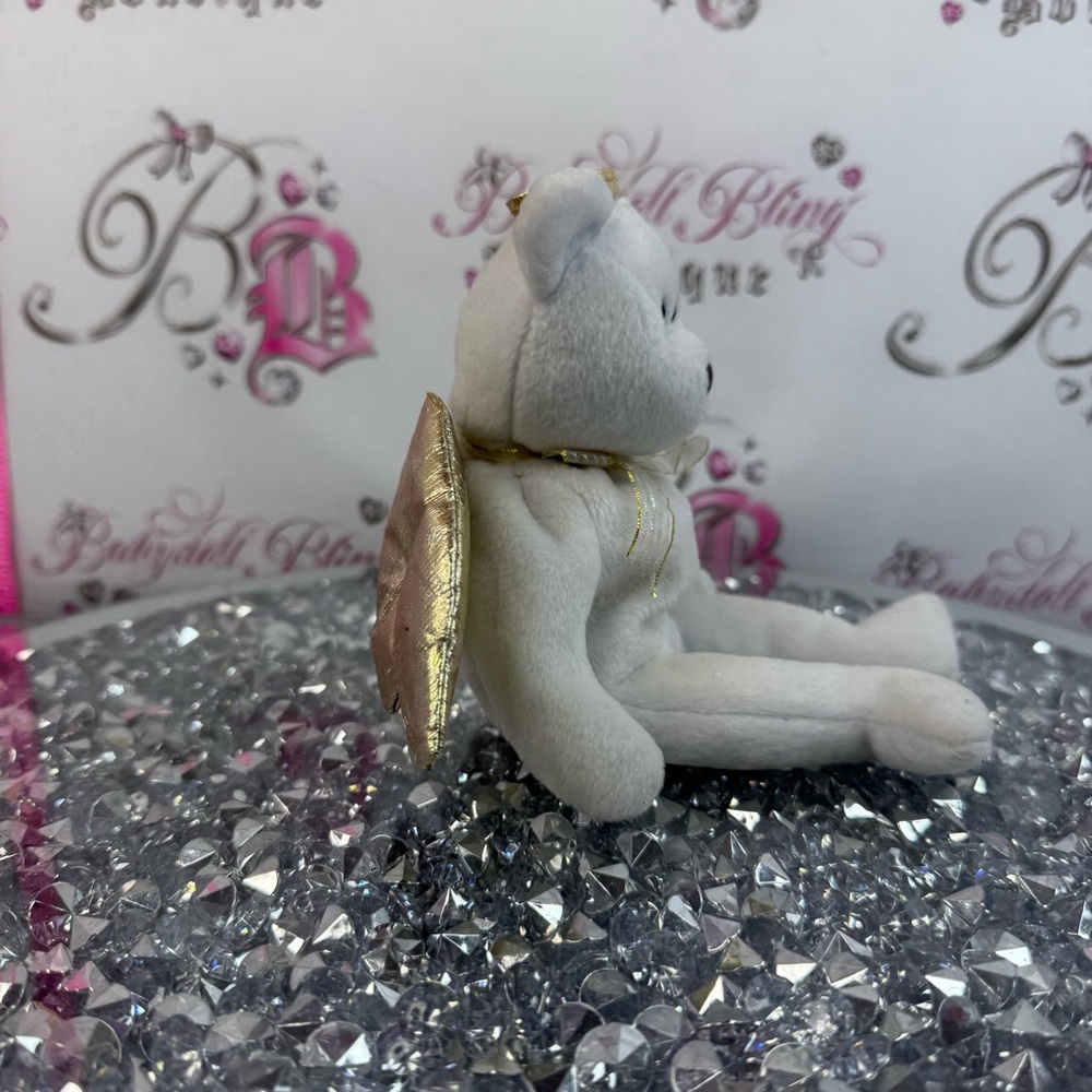 Ty beanie babies halo ii 2 White Angel Bear with Gold Wings - Picture 4 of 6